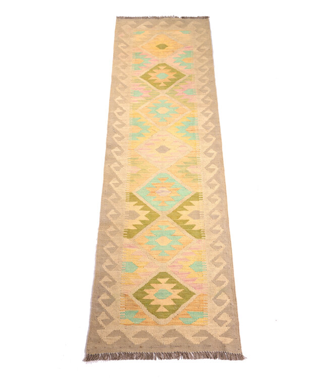 Kelim Kleed Loper 203x60 cm  Vloerkleed Tapijt Kelim Handgeweven
