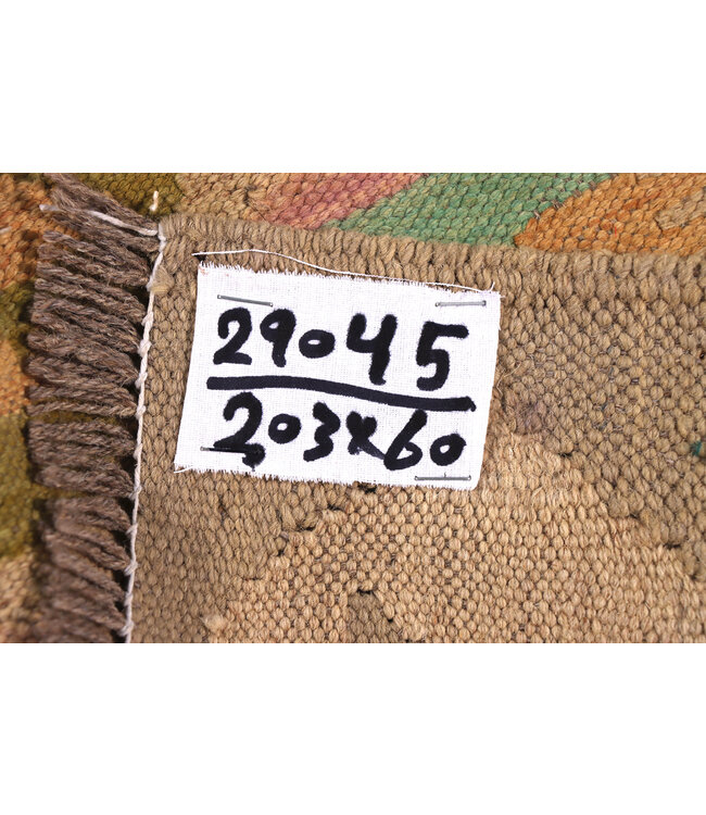 Kelim Kleed Loper 203x60 cm  Vloerkleed Tapijt Kelim Handgeweven