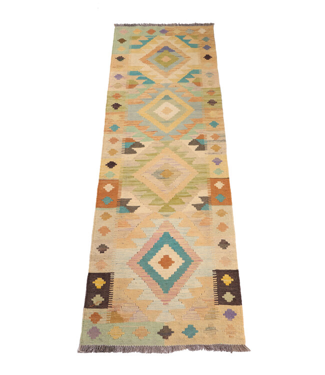 Kelim Kleed Loper 193x62 cm  Vloerkleed Tapijt Kelim Handgeweven