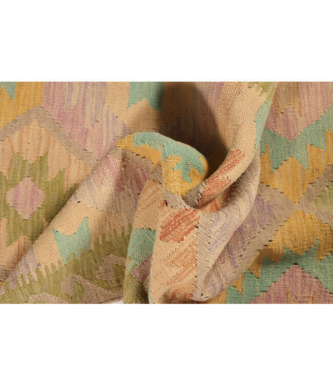 Kelim Kleed Loper 195x61 cm  Vloerkleed Tapijt Kelim Handgeweven