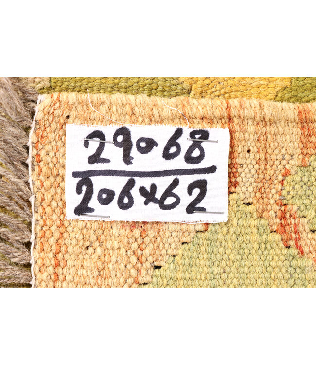 Kelim Kleed Loper 206x62 cm  Vloerkleed Tapijt Kelim Handgeweven