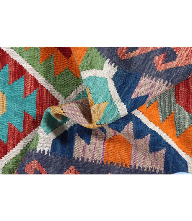 Kelim Kleed Loper 206x67 cm  Vloerkleed Tapijt Kelim Handgeweven