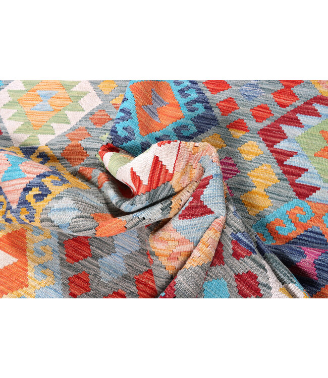 200x146  cm Handwoven Traditional Kelim Area Rug Wool Carpet