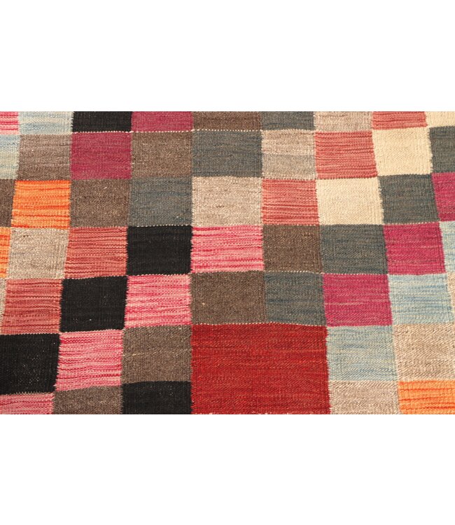 206x146 cm Handgeweven modern Kelim Tapijt Wol