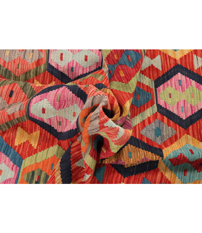 196x147  cm Handwoven Traditional Kelim Area Rug Wool Carpet