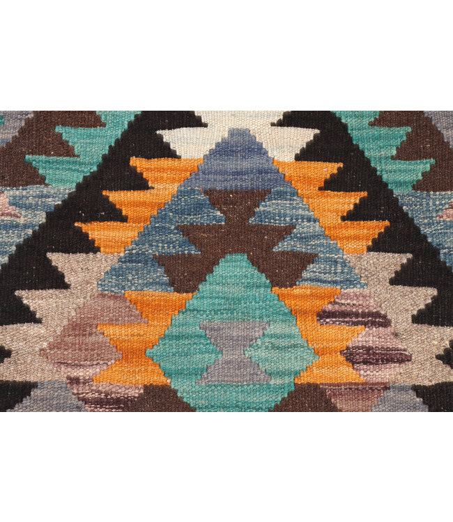 Kelim Kleed Loper 200x62 cm  Vloerkleed Tapijt Kelim Handgeweven