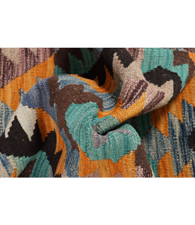 Kelim Kleed Loper 200x62 cm  Vloerkleed Tapijt Kelim Handgeweven