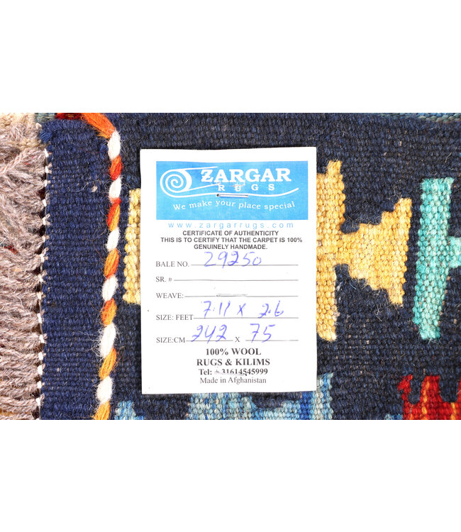 Kelim rug runner 242x75 cm