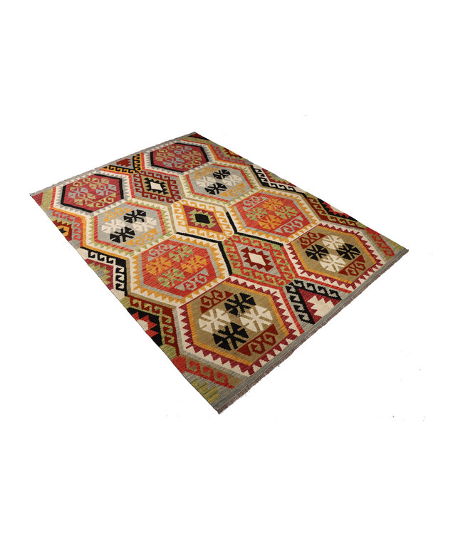 248x179 cm Handgewebter Traditioneller Kelim Teppich Woll