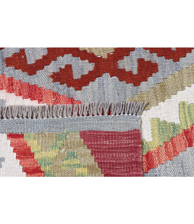 248x179 cm Handgeweven Traditionele Kelim Vloerkleed Wol Tapijt