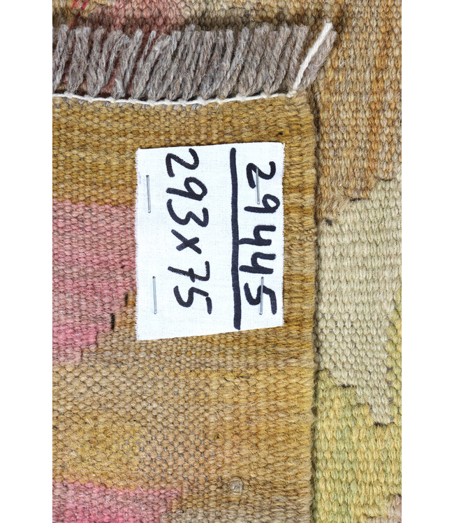 Kelim Kleed Loper 293x75 cm  Vloerkleed Tapijt Kelim Handgeweven