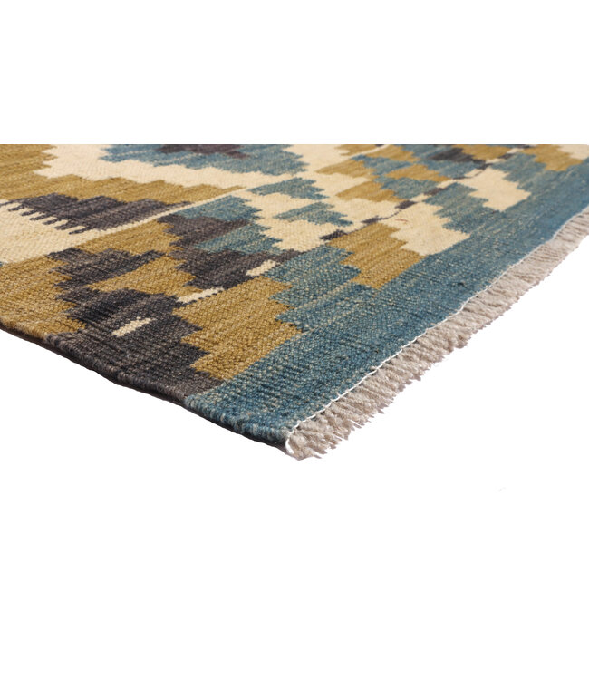 Kelim Kleed Loper 395x86 cm  Vloerkleed Tapijt Kelim Handgeweven