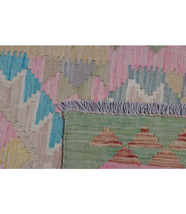 Kelim Kleed Loper292x77 cm  Vloerkleed Tapijt Kelim Handgeweven