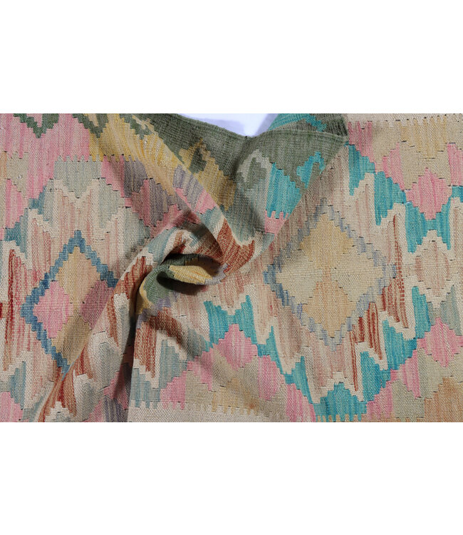 Kelim Kleed Loper292x77 cm  Vloerkleed Tapijt Kelim Handgeweven