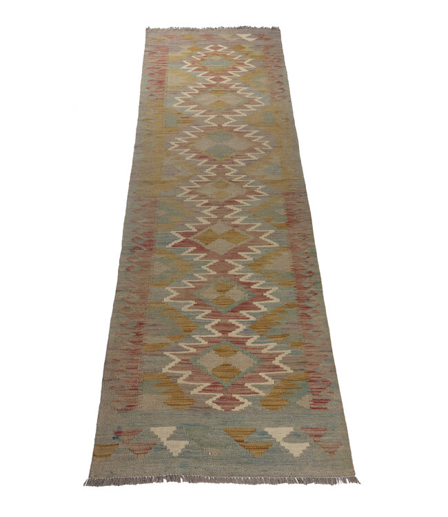 Kelim Kleed Loper 285x75 cm  Vloerkleed Tapijt Kelim Handgeweven