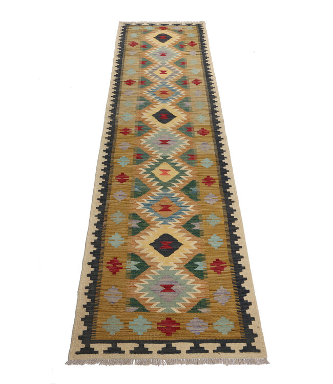 Kelim Kleed Loper 297x82 cm  Vloerkleed Tapijt Kelim Handgeweven