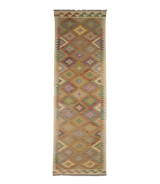 Kelimshop Kelim Kleed Loper 310x77 cm  Vloerkleed Tapijt Kelim Handgeweven