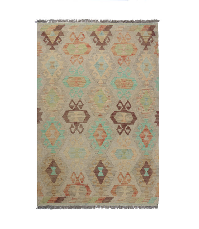 291x85 cm Handgewebter Traditioneller Kelim Teppich Woll