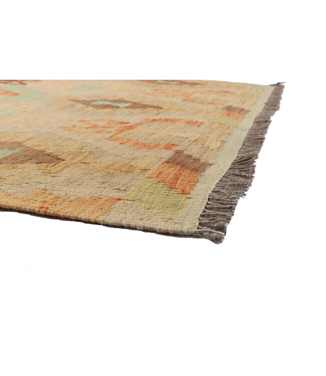 291x85  cm Handwoven Traditional Kelim Area Rug Wool Carpet