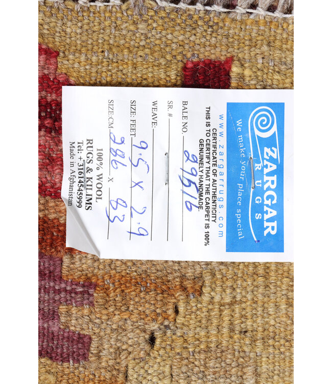 Kelim rug runner 286x83 cm