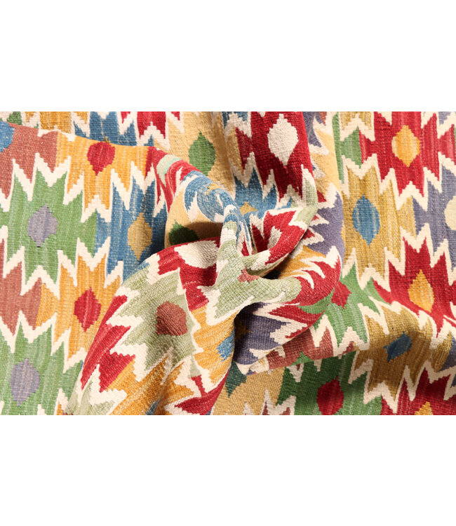 176x128 cm Handgewebter Traditioneller Kelim Teppich Woll