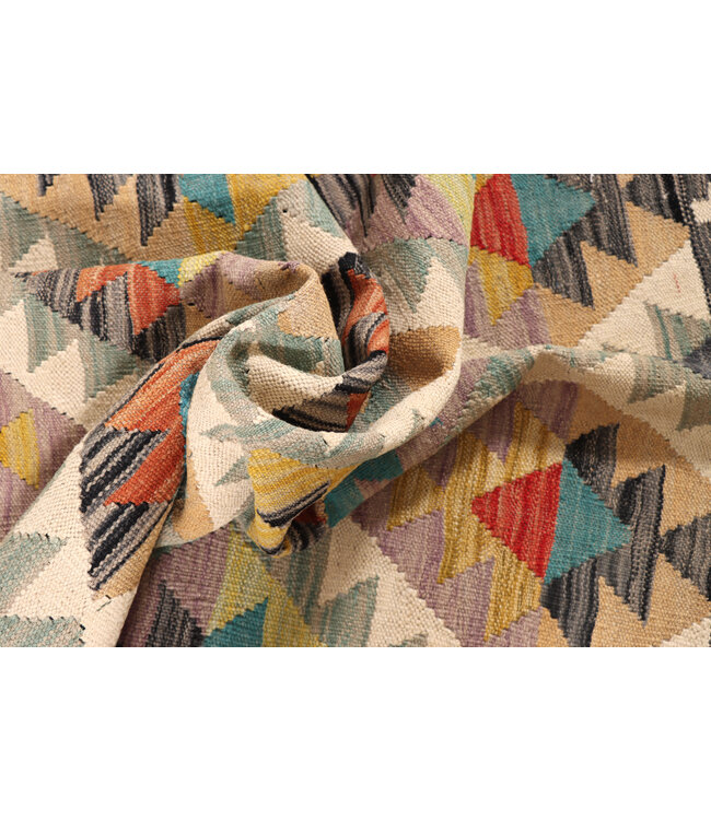 181x124  cm Handgeweven Traditionele Kelim Vloerkleed Wol Tapijt