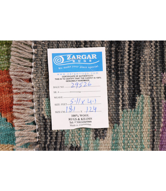 181x124   cm Handwoven Traditional Kelim Area Rug Wool Carpet