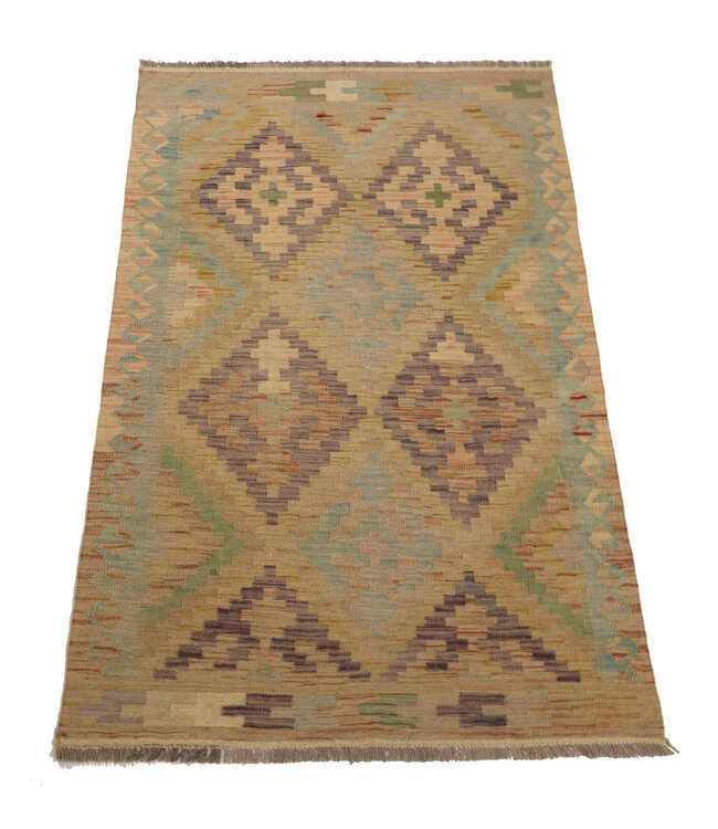 176x120 cm Handgeweven Traditionele Kelim Vloerkleed Wol Tapijt