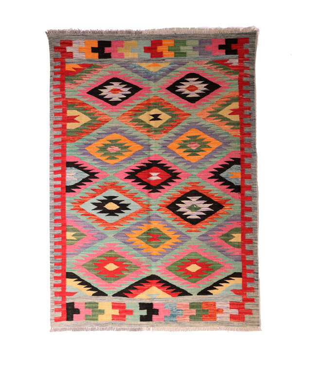 175x123 cm Handgeweven Traditionele Kelim Vloerkleed Wol Tapijt