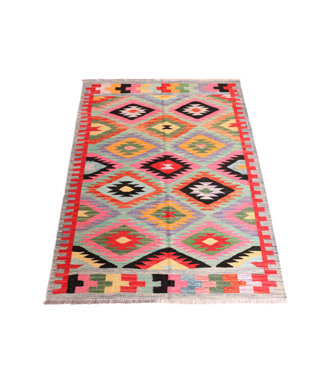 175x123  cm Handgewebter Traditioneller Kelim Teppich Woll