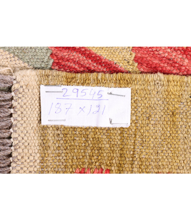 187x121  cm Handgewebter Traditioneller Kelim Teppich Woll