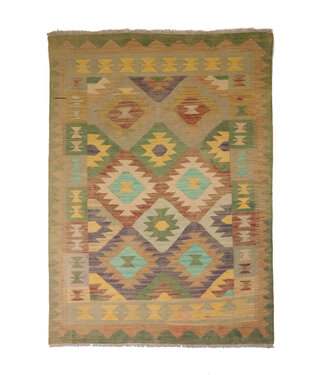 Kelimshop 170x120 cm Handgeweven Traditionele Kelim Vloerkleed Wol Tapijt