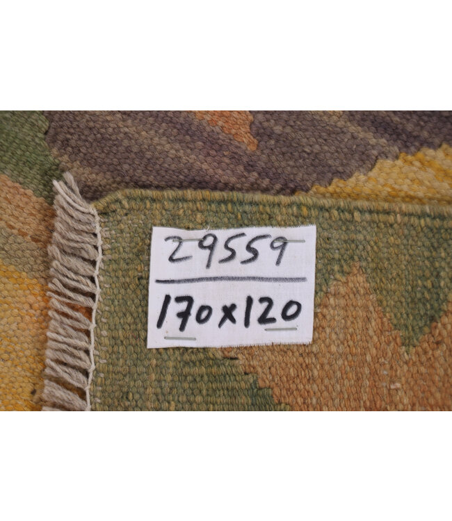 170x120 cm Handwoven Traditional Kelim Area Rug Wool Carpet