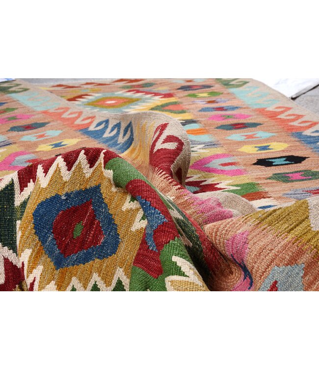 244x173 cm Handwoven Traditional Kelim Area Rug Wool Carpet