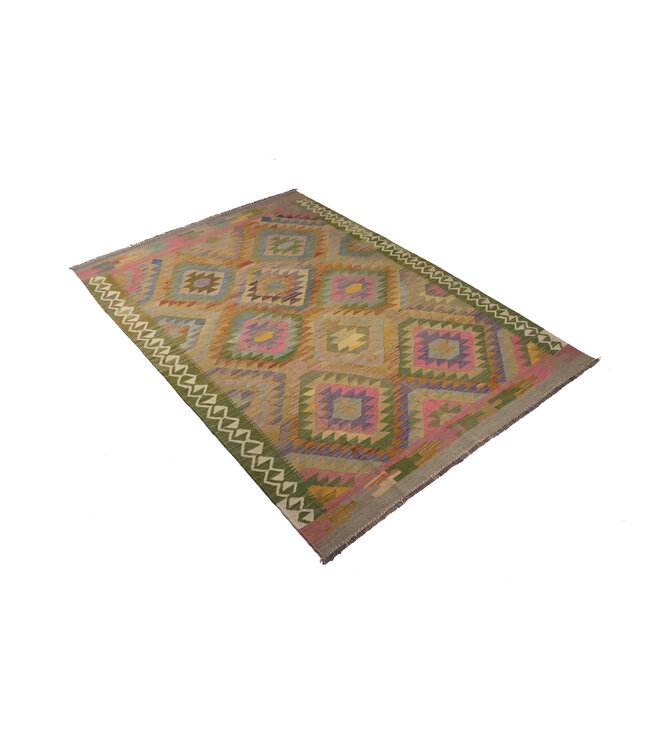 245x170 cm Handgewebter Traditioneller Kelim Teppich Woll