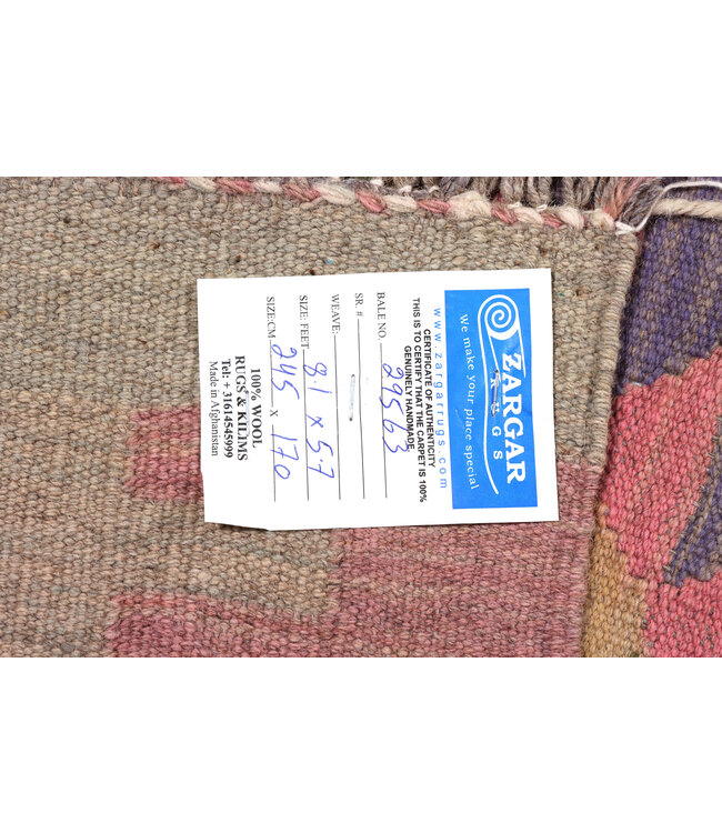 245x170 cm Handgewebter Traditioneller Kelim Teppich Woll