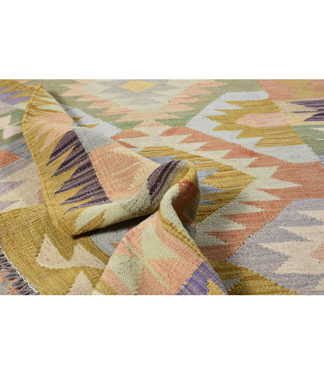 240x167 cm Handwoven Traditional Kelim Area Rug Wool Carpet