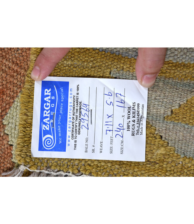 240x167 cm Handwoven Traditional Kelim Area Rug Wool Carpet