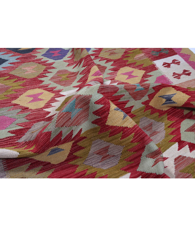 247x176 cm Handwoven Traditional Kelim Area Rug Wool Carpet