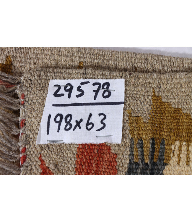 Kelim rug runner 198x63 cm