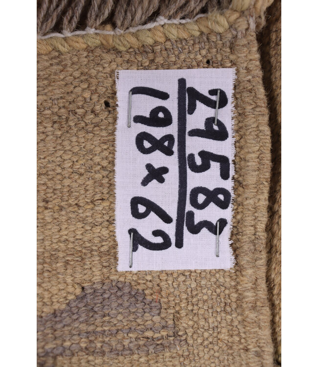 Kelim Kleed Loper 198x62 cm  Vloerkleed Tapijt Kelim Handgeweven