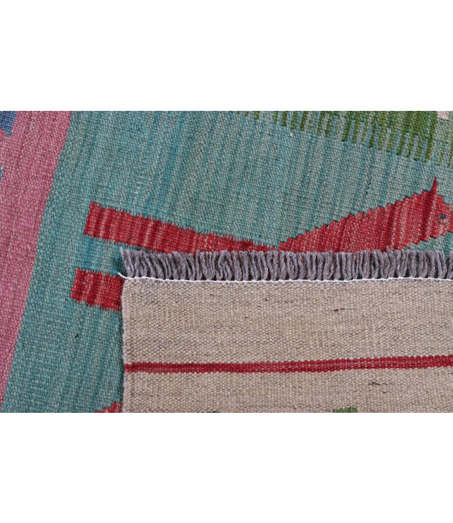 Kelim Kleed Loper 195x74 cm  Vloerkleed Tapijt Kelim Handgeweven