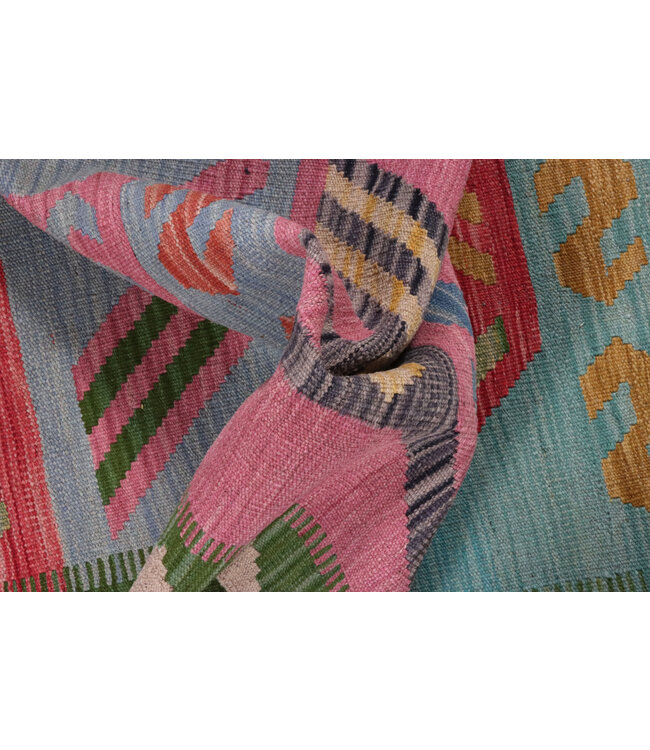 Kelim Kleed Loper 195x74 cm  Vloerkleed Tapijt Kelim Handgeweven