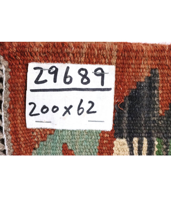 Kelim rug runner 200x62 cm