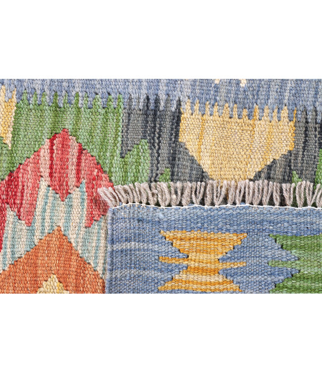 Kelim Kleed Loper 203x60 cm Vloerkleed Tapijt Kelim Handgeweven