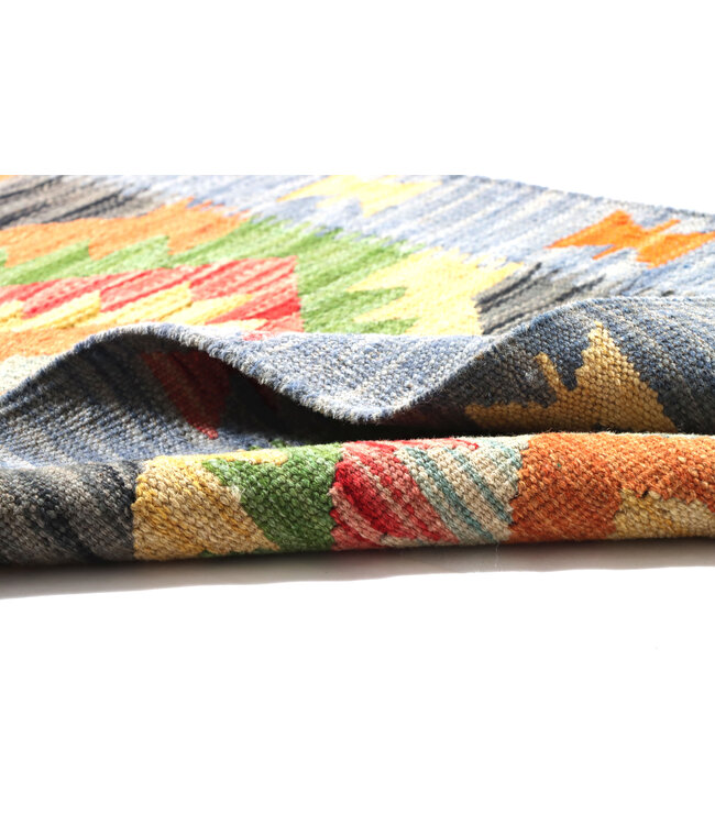 Kelim Kleed Loper 203x60 cm Vloerkleed Tapijt Kelim Handgeweven