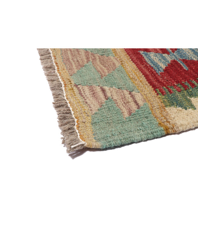 291x203 cm Handgeweven Traditionele Kelim Vloerkleed Wol Tapijt