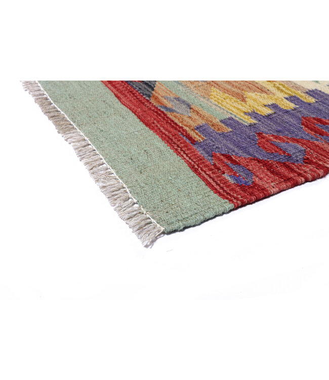 202x154 cm Handwoven Traditional Kelim Area Rug Wool Carpet