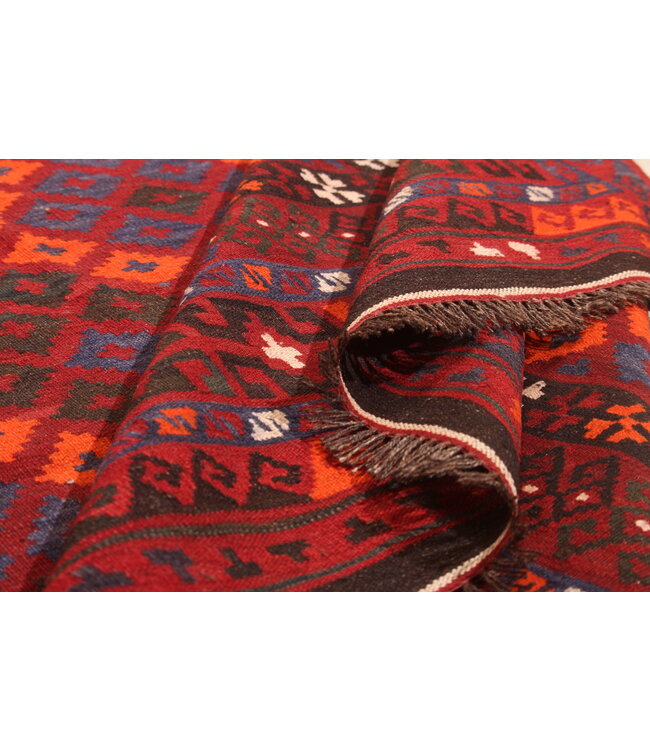 Maimana Handgewebte Orientalisch Wolle Kelim Teppich 282x 239 cm