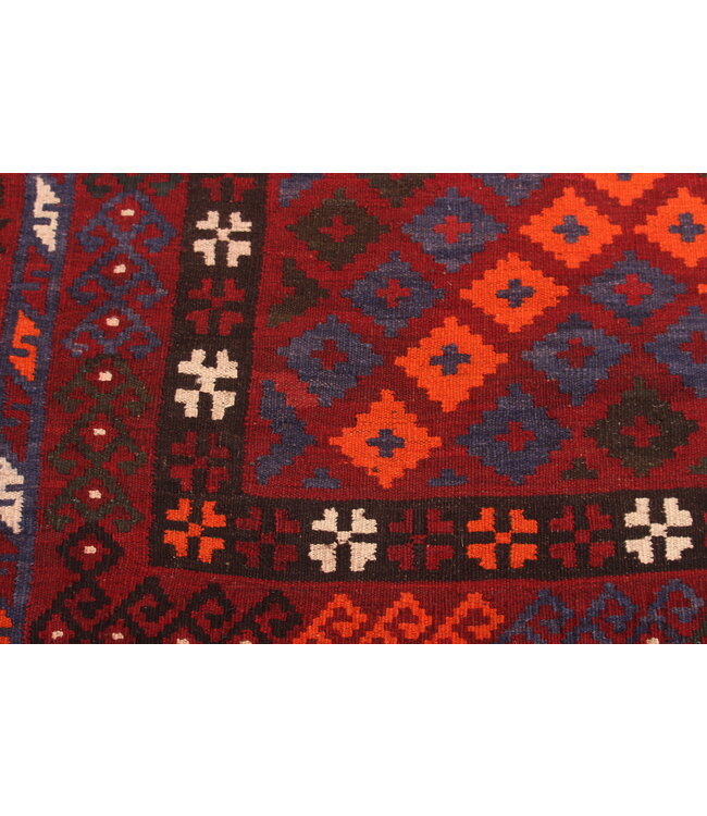 Maimana Handgemaakt Oosters Kelim Wol Vloerkleed 282x 239 cm